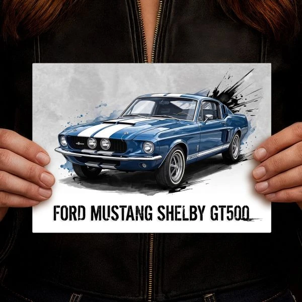 Tablica metalowa na sciane Ford Mustang Shelby GT500